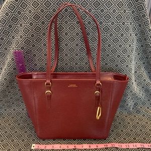 Burgundy Ralph Lauren Satchel Hang Bag